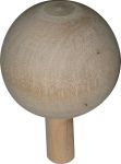 Kugelknopf alt, Holzkugel antik, Holzzierteil antik, aus Birke, Ø 40mm